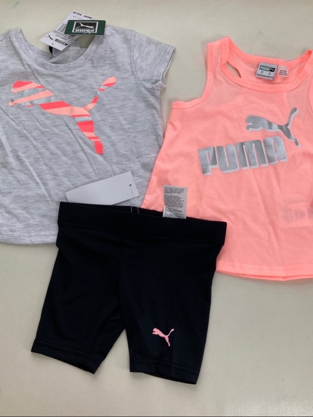 Puma girl neon cute 3pc leggings set 2252 - Picture 3 of 5